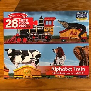 Melissa & Doug Alphabet Train Puzzle - Red, Yellow, Black